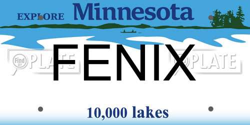 FENIX Minnesota License Plate