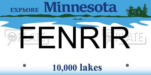 FENRIR Minnesota License Plate