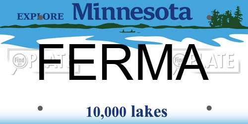 FERMA Minnesota License Plate