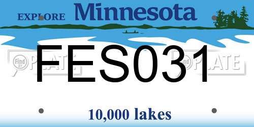 FES031 Minnesota License Plate