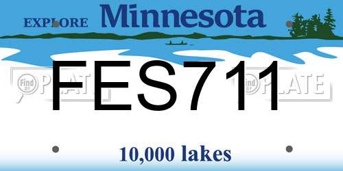 FES711 Minnesota License Plate