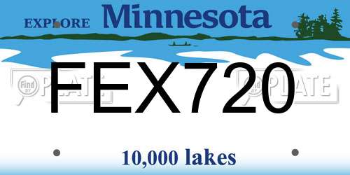 FEX720 Minnesota License Plate