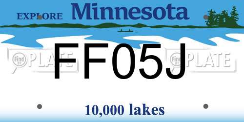 FF05J Minnesota License Plate