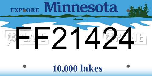 FF21424 Minnesota License Plate