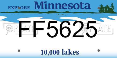 FF5625 Minnesota License Plate