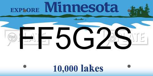 FF5G2S Minnesota License Plate