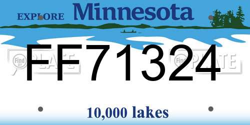 FF71324 Minnesota License Plate