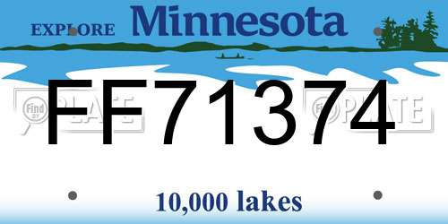 FF71374 Minnesota License Plate