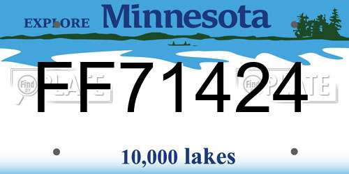 FF71424 Minnesota License Plate