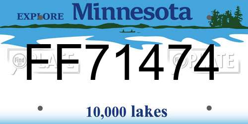 FF71474 Minnesota License Plate