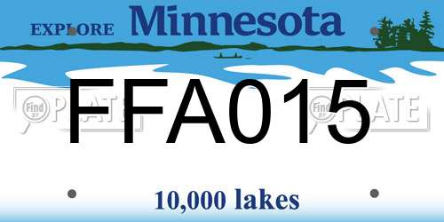 FFA015 Minnesota License Plate
