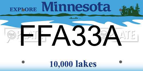 FFA33A Minnesota License Plate