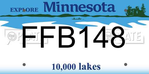 FFB148 Minnesota License Plate