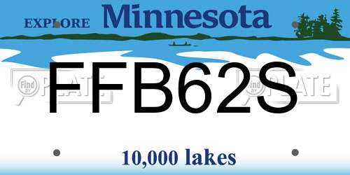 FFB62S Minnesota License Plate