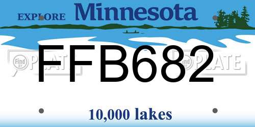 FFB682 Minnesota License Plate