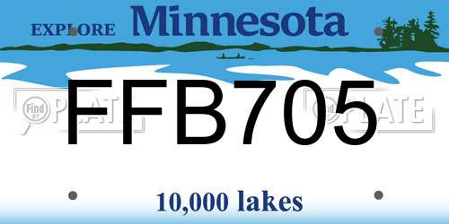 FFB705 Minnesota License Plate