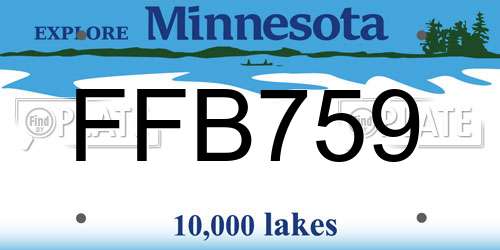 FFB759 Minnesota License Plate