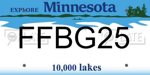 FFBG25 Minnesota License Plate