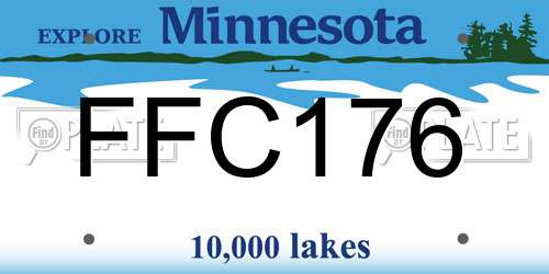 FFC176 Minnesota License Plate