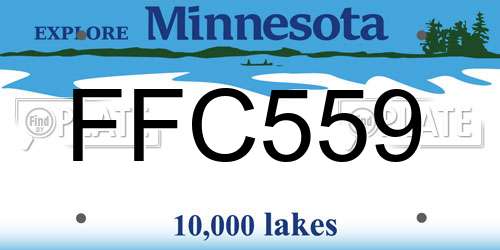 FFC559 Minnesota License Plate