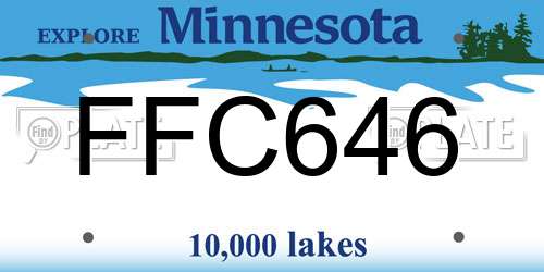 FFC646 Minnesota License Plate