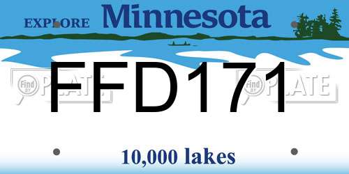 FFD171 Minnesota License Plate