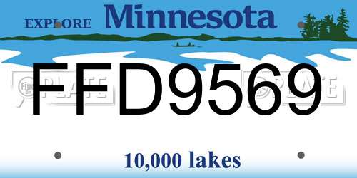 FFD9569 Minnesota License Plate