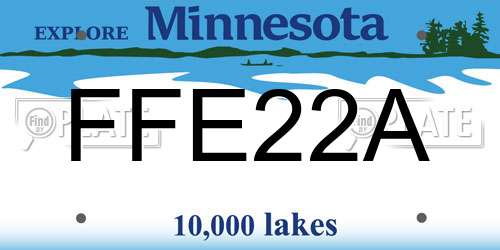 FFE22A Minnesota License Plate