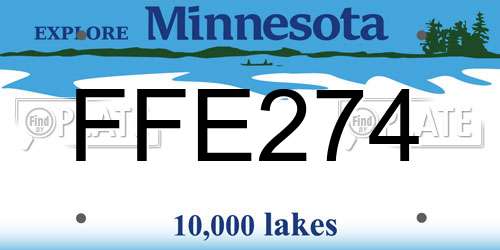 FFE274 Minnesota License Plate