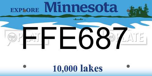 FFE687 Minnesota License Plate