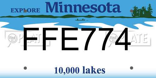 FFE774 Minnesota License Plate