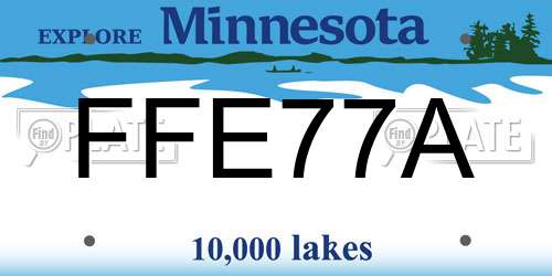 FFE77A Minnesota License Plate