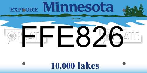 FFE826 Minnesota License Plate