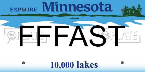 FFFAST Minnesota License Plate