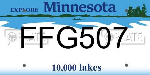 FFG507 Minnesota License Plate