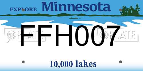 FFH007 Minnesota License Plate