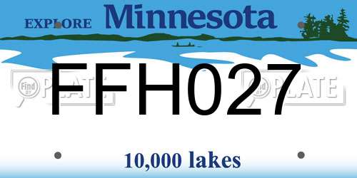 FFH027 Minnesota License Plate