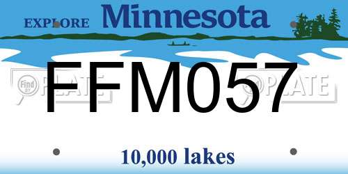 FFM057 Minnesota License Plate