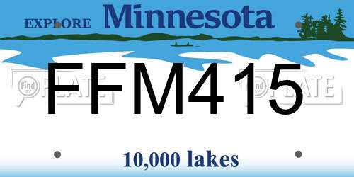 FFM415 Minnesota License Plate