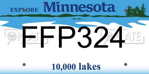 FFP324 Minnesota License Plate