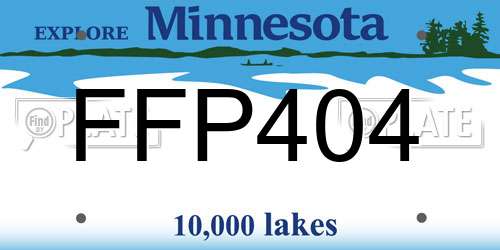 FFP404 Minnesota License Plate