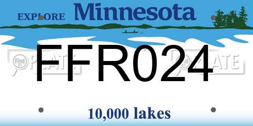 FFR024 Minnesota License Plate