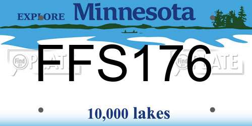 FFS176 Minnesota License Plate