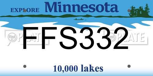FFS332 Minnesota License Plate