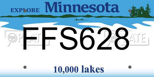 FFS628 Minnesota License Plate