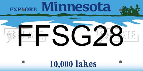 FFSG28 Minnesota License Plate