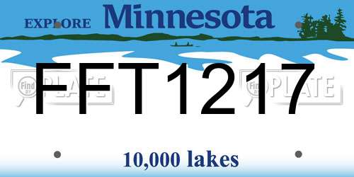 FFT1217 Minnesota License Plate