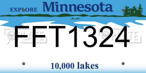 FFT1324 Minnesota License Plate
