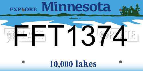 FFT1374 Minnesota License Plate
