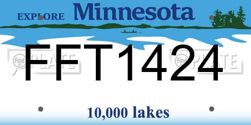 FFT1424 Minnesota License Plate